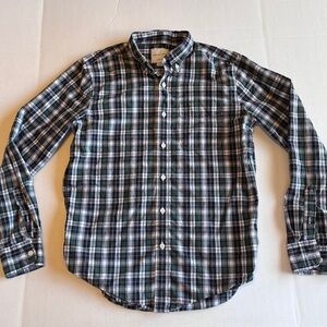 American Eagle Green and Black Plaid Shirt